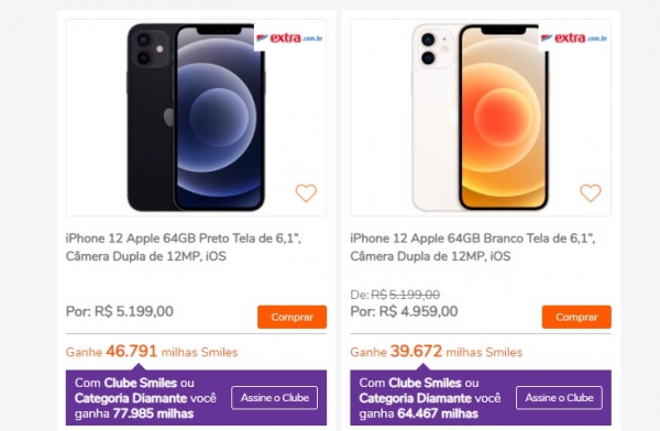 Smiles e Extra com até 15 milhas por real na compra de iPhones