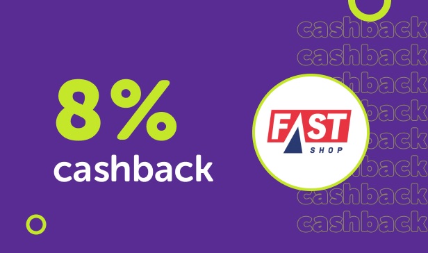 8% de Cashback na Fastshop via Zoom