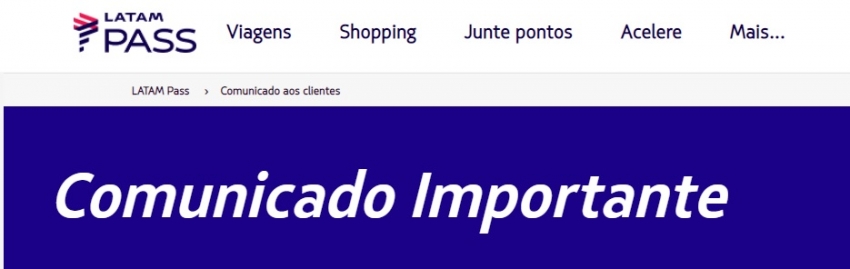 Latam PASS passará por manutenções e melhorias de 17 a 23/05/2022