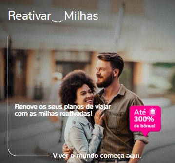 Smiles oferece até 300% de bônus na reativação de milhas expiradas