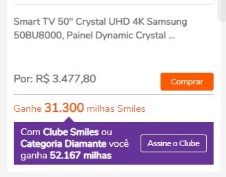 Smiles e Casas Bahia dão até 15 milhas por real