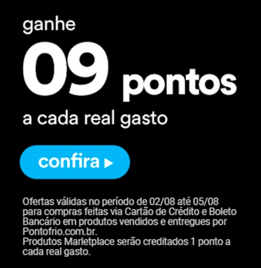 TudoAzul e Ponto oferecem 9 milhas por real