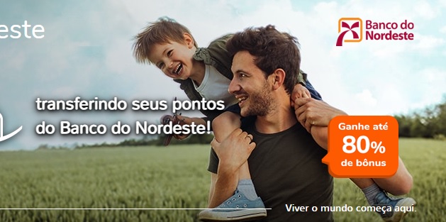 Transfira pontos do Banco do Nordeste para Smiles com até 80% de milhas bônus