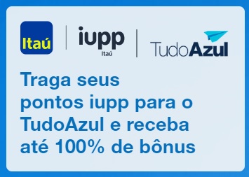 TudoAzul dá até 100% de bônus em transferência de pontos Iupp e Credicard