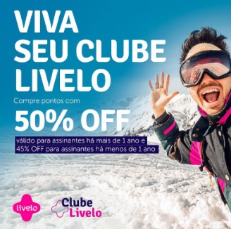 Compre, de novo, pontos Livelo com até 50% off