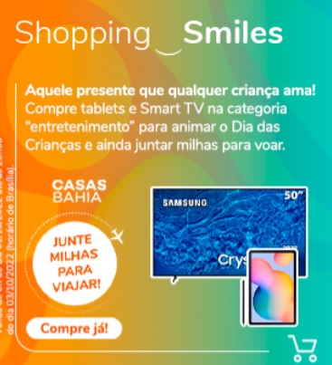 Smiles e Casas Bahia oferecem até 8 milhas por real em compras