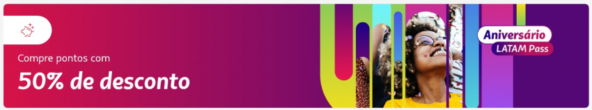 Latam Pass vende milhas com 50% off