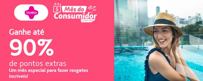 Até 90% de pontos extras entre Latam e Livelo