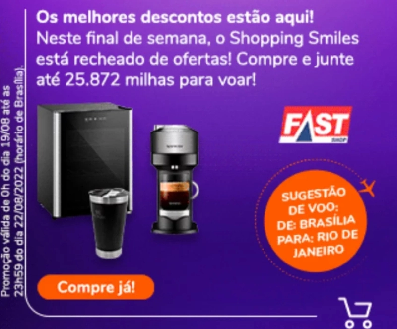 Smiles e parceiros oferecem até 18 milhas por real