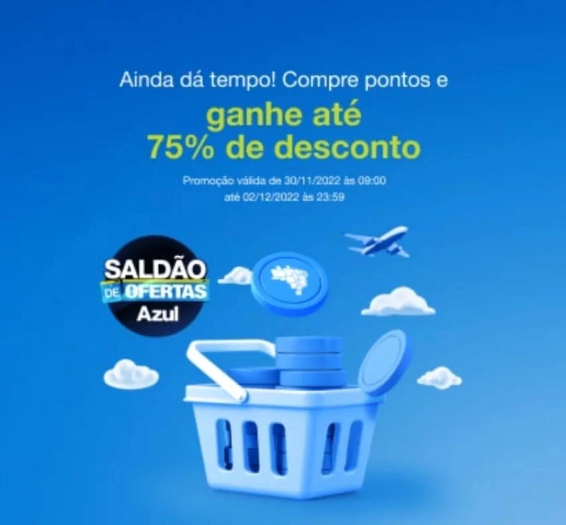 TudoAzul vende milhas com até 75% off
