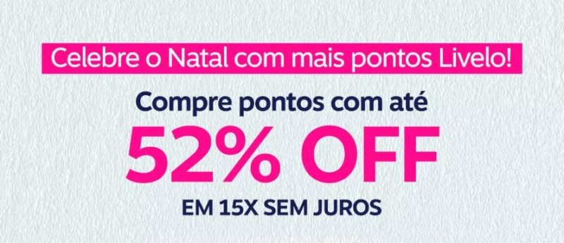 Compra de pontos Livelo com até 52% OFF
