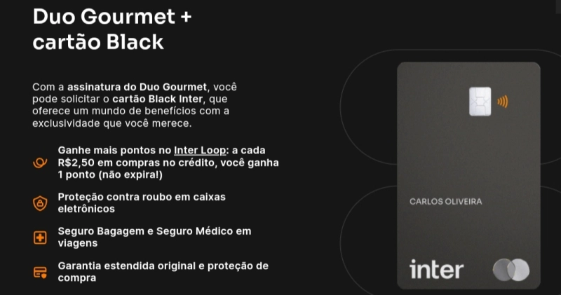 Inter: R$ 100 OFF em Cartão Black Prorrogado!