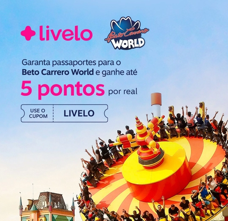 Acumule até 5 pontos por real com Livelo e Beto Carrero!