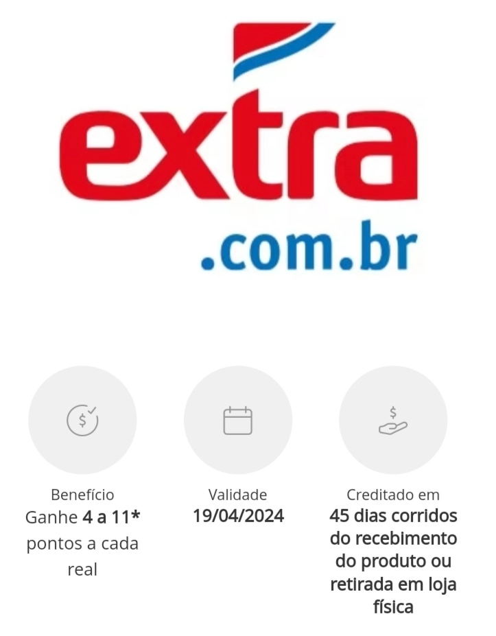 Acumule até 11 pontos por real com Esfera e Extra! Acumule até 11 pontos por real com Esfera e Extra!