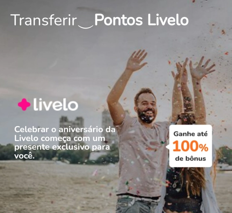 Transfira Pontos Livelo e Ganhe Até 100% Bônus no Smiles Transfira Pontos Livelo e Ganhe Até 100% Bônus no Smiles