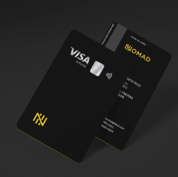 Cartão Nomad com 3 Pontos/Dólar, Cashback e VIP Sem Anuida