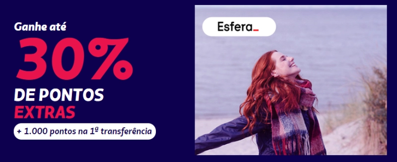 Transferências Esfera: Ganhe até 30% de Bônus no LATAM Pass!