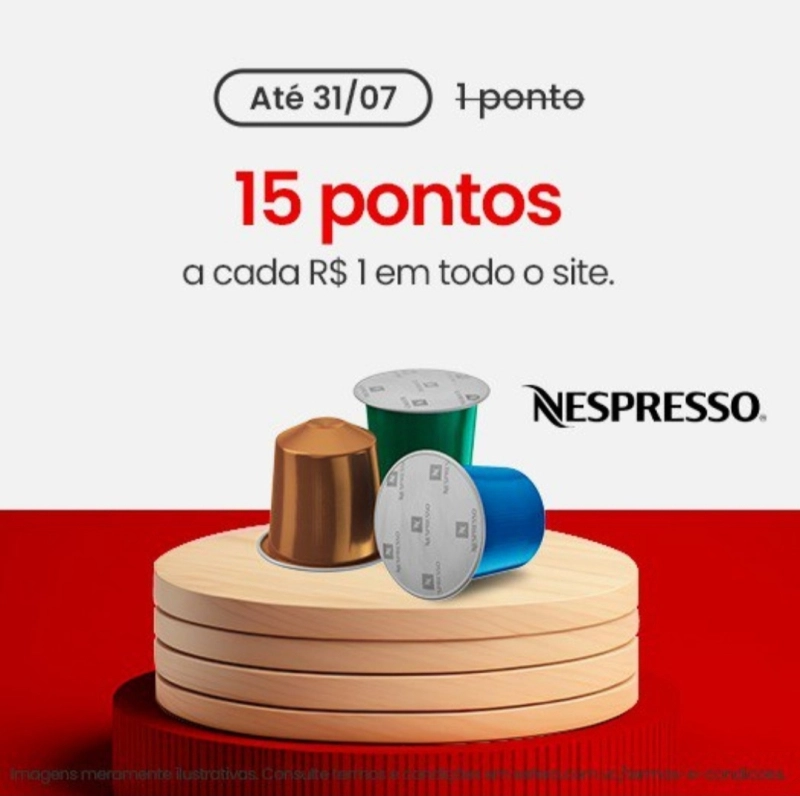 Ganhe 15 Pontos Esfera por Real no Site da Nespresso! Ganhe 15 Pontos Esfera por Real no Site da Nespresso!