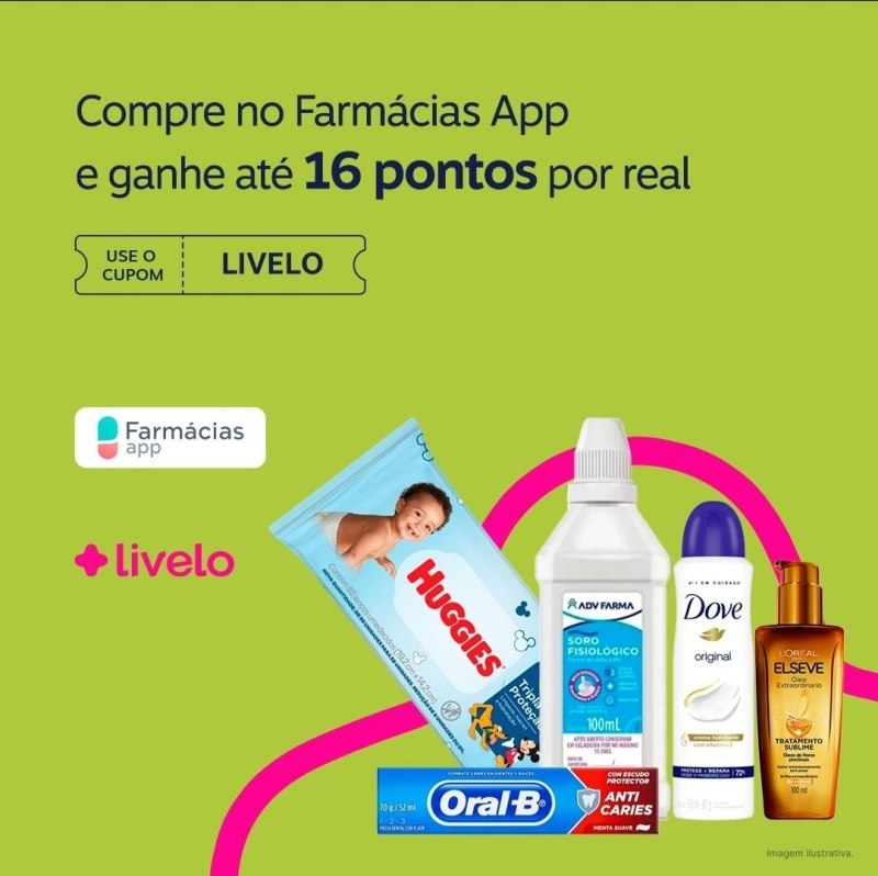 Ganhe Até 16 Pontos por Real no Farmácias App com Livelo Ganhe Até 16 Pontos por Real no Farmácias App com Livelo