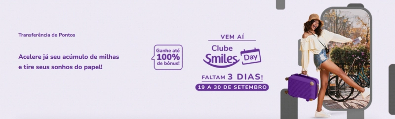 Ganhe Até 100% de Bônus na Transferência de Pontos Smiles