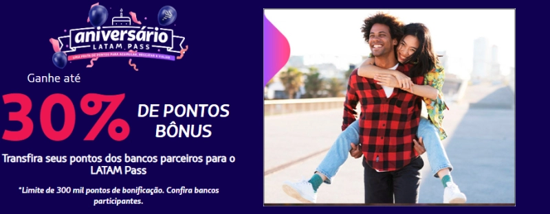 Aproveite Até 30% de Bônus ao Transferir para Latam Pass