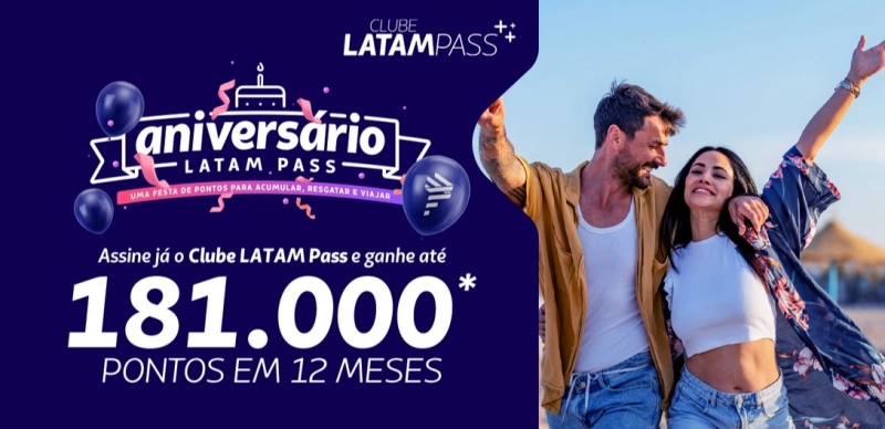 Ganhe Até 181.000 Pontos ao Assinar o Clube LATAM Pass