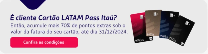 LATAM Pass e Itaú: Pontuação Turbinada até Dezembro