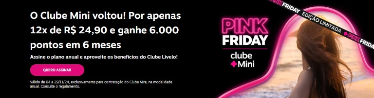 Clube Livelo Mini: Assine por R$ 24,90 e Ganhe Pontos Bônus Clube Livelo Mini: Assine por R$ 24,90 e Ganhe Pontos Bônus