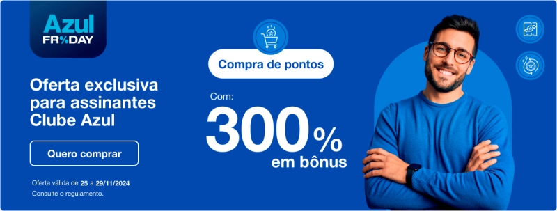 300% de Bônus na Azul: Milheiro por R$ 15,75 – Aproveite!