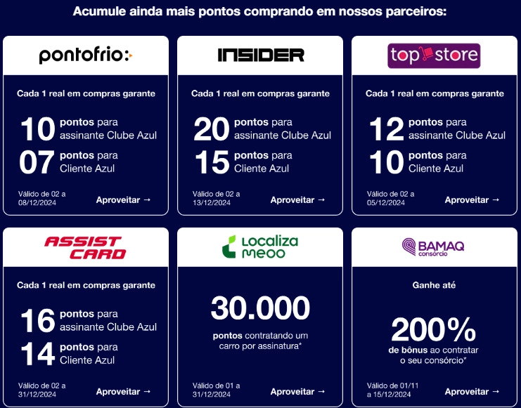 Ganhe Até 20 Pontos por Real na Azul Fidelidade Ganhe Até 20 Pontos por Real na Azul Fidelidade