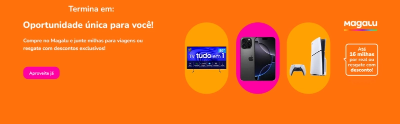 Ganhe Até 16 Milhas por Real no Magalu com o Shopping Smiles