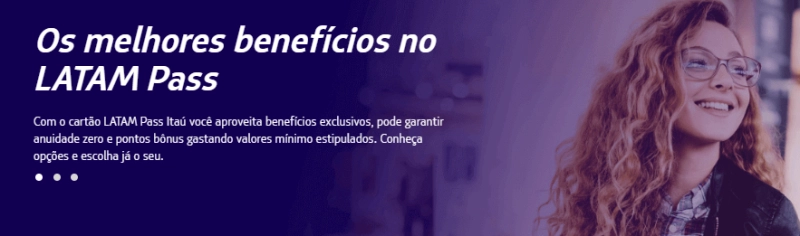 Acumule até 5,9 pontos por Dólar com o Cartão LATAM Pass! Acumule até 5,9 pontos por Dólar com o Cartão LATAM Pass!