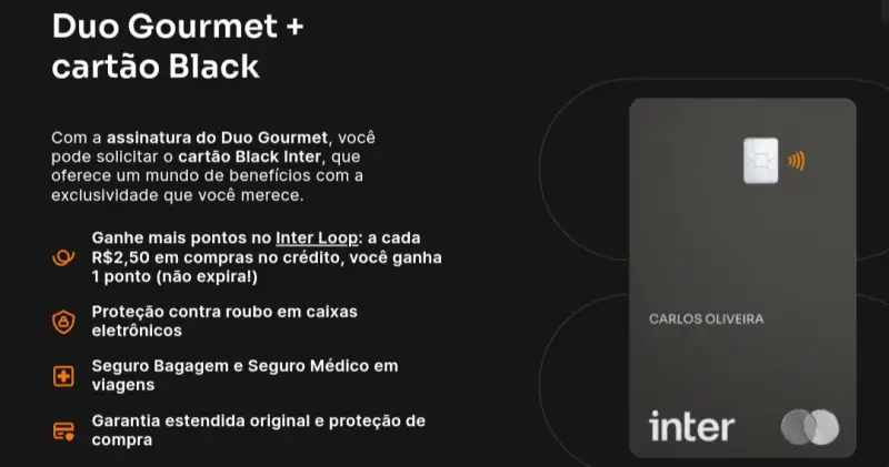 Inter: R$ 100 OFF em Cartão Black Prorrogado!