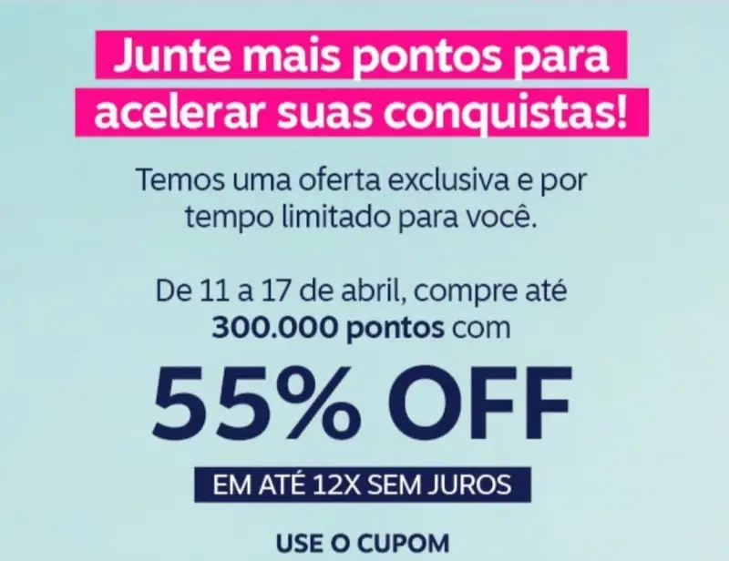 Desconto Exclusivo: Compre Pontos Livelo com até 55% OFF!