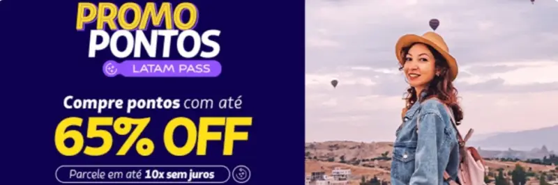 Desconto de até 65%: Compre pontos LATAM Pass agora!