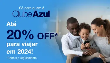 Clube Azul: até 20% OFF em passagens nacionais