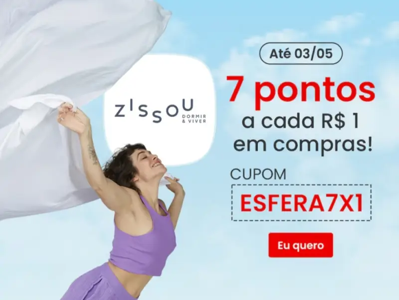 Promoção Esfera e Zissou: Ganhe até 7 Pontos por Real Gasto
