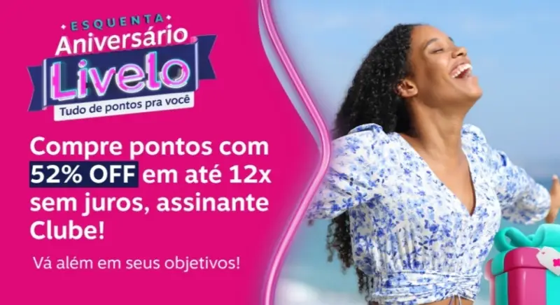 Promoção: Compre Pontos Livelo com 52% de Desconto