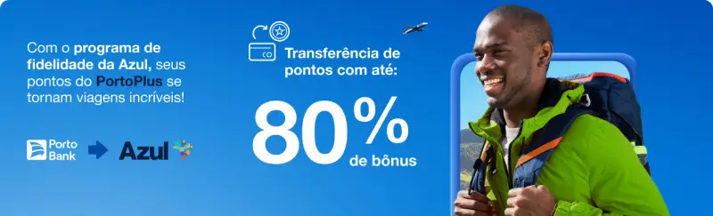 Bônus de 80% na Transferência de Pontos Porto Bank