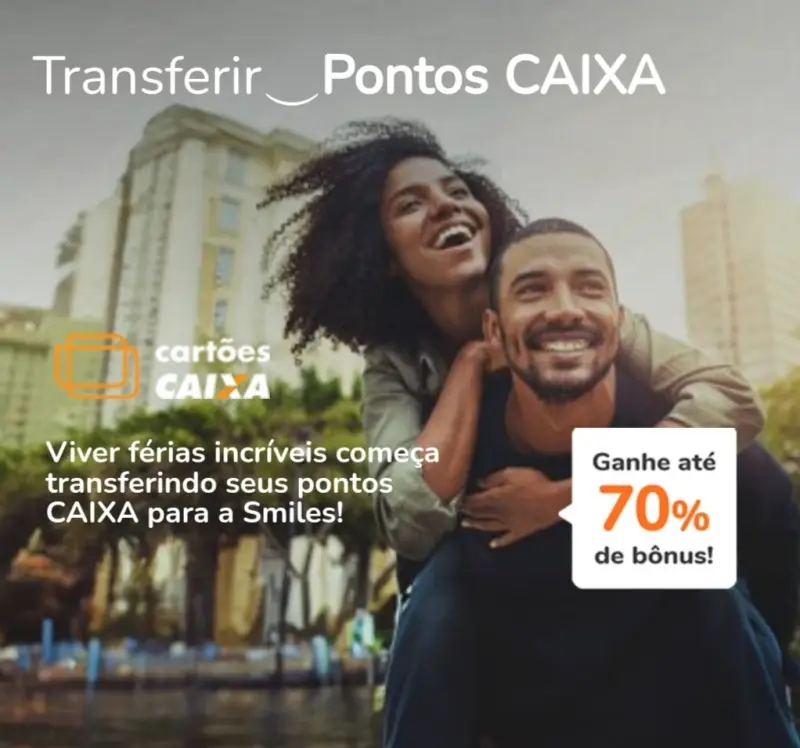 Receba Até 70% de Bônus Smiles ao Transferir Pontos Caixa
