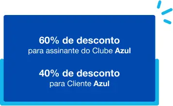 Descontos de até 60% na Compra de Pontos Azul Fidelidade!