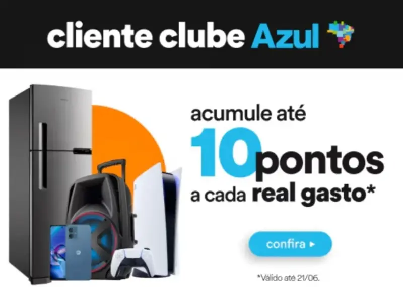 Ganhe até 10 Pontos por Real Pontofrio com Azul Fidelidade