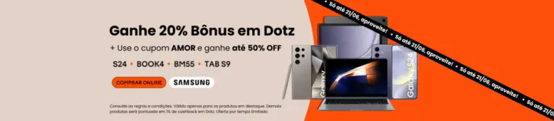 Ganhe Até 20 Pontos por Real em Produtos Samsung na Dotz