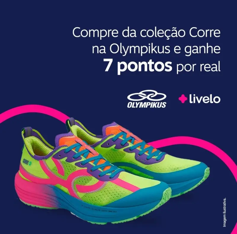 Acumule 7 Pontos Livelo por Real Gasto na Olympikus!