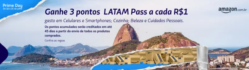 Amazon Prime Day: Ganhe 3 Pontos LATAM Pass por Real Gasto!