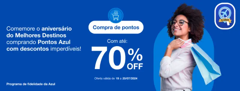 Compre Pontos Azul com Até 70% OFF e Sem Juros!