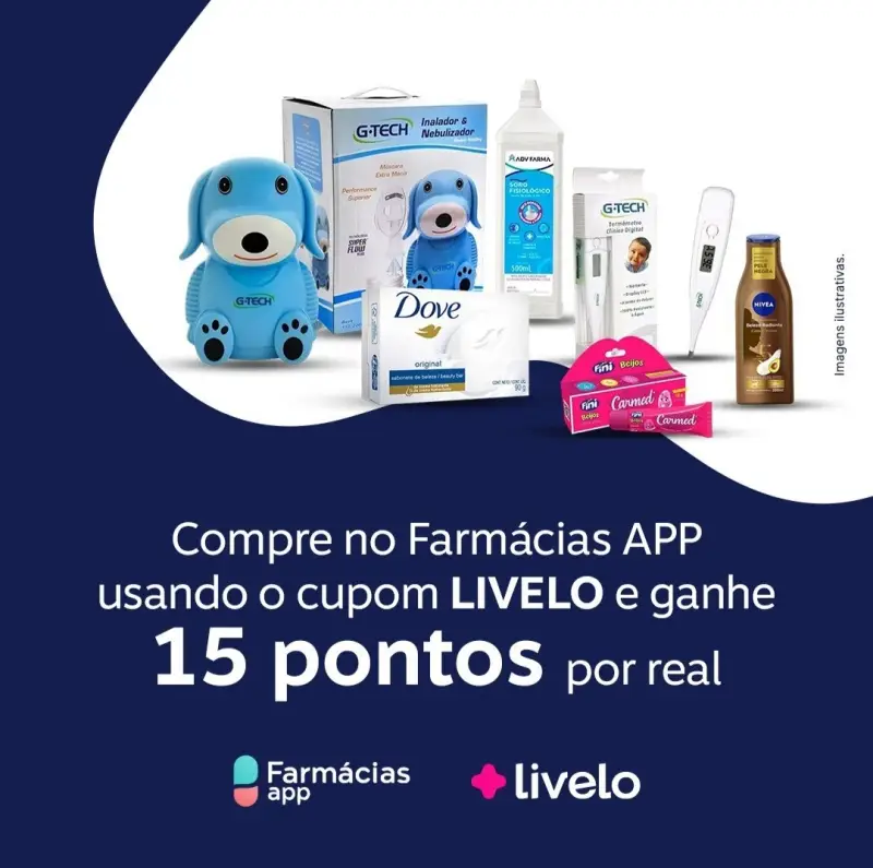 Ganhe 15 Pontos Livelo por Real no Farmácias APP!