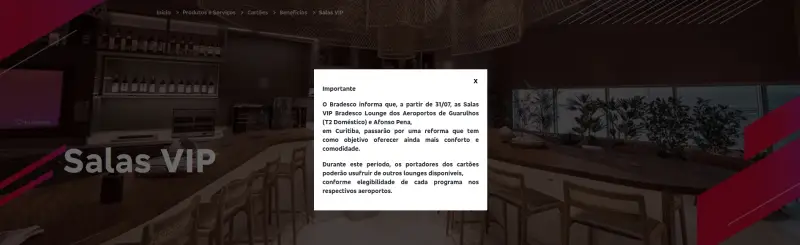 Bradesco fecha salas VIP em Guarulhos e Curitiba: veja opçõe
