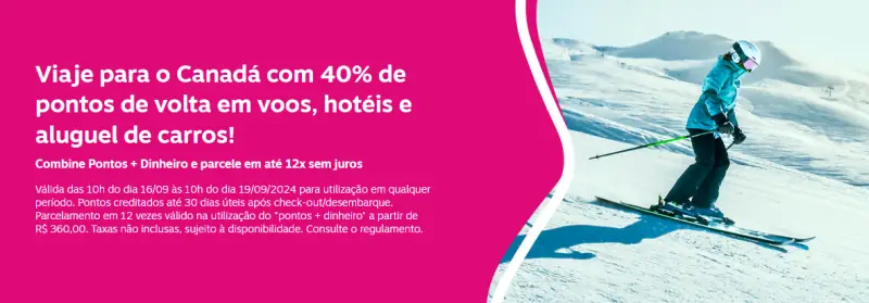 Livelo: Ganhe 40% de Pontos de Volta em Viagens ao Canadá!