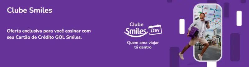 Assine o Clube Smiles por R$ 1 com Cartão GOL Smiles!